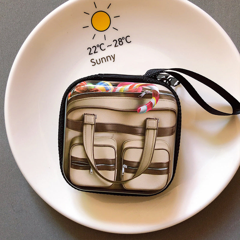 Wholesale Cartoon Retro Record Tape Tinplate Earphone Case